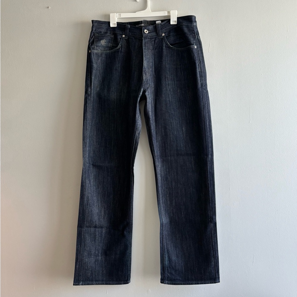 Rocawear Jeans Mens 36x33 Dark Wash Denim Baggy Wide Leg Y2K 90’s Grunge Skater